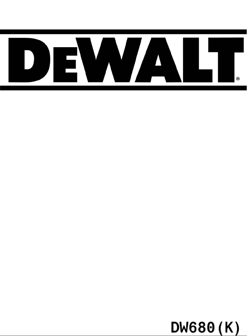 Page n°1 - Manuel utilisateur DeWalt DW680