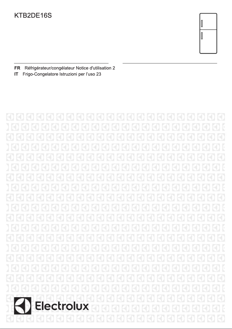 Page 1 de la notice Manuel utilisateur Electrolux KTB2DE16S