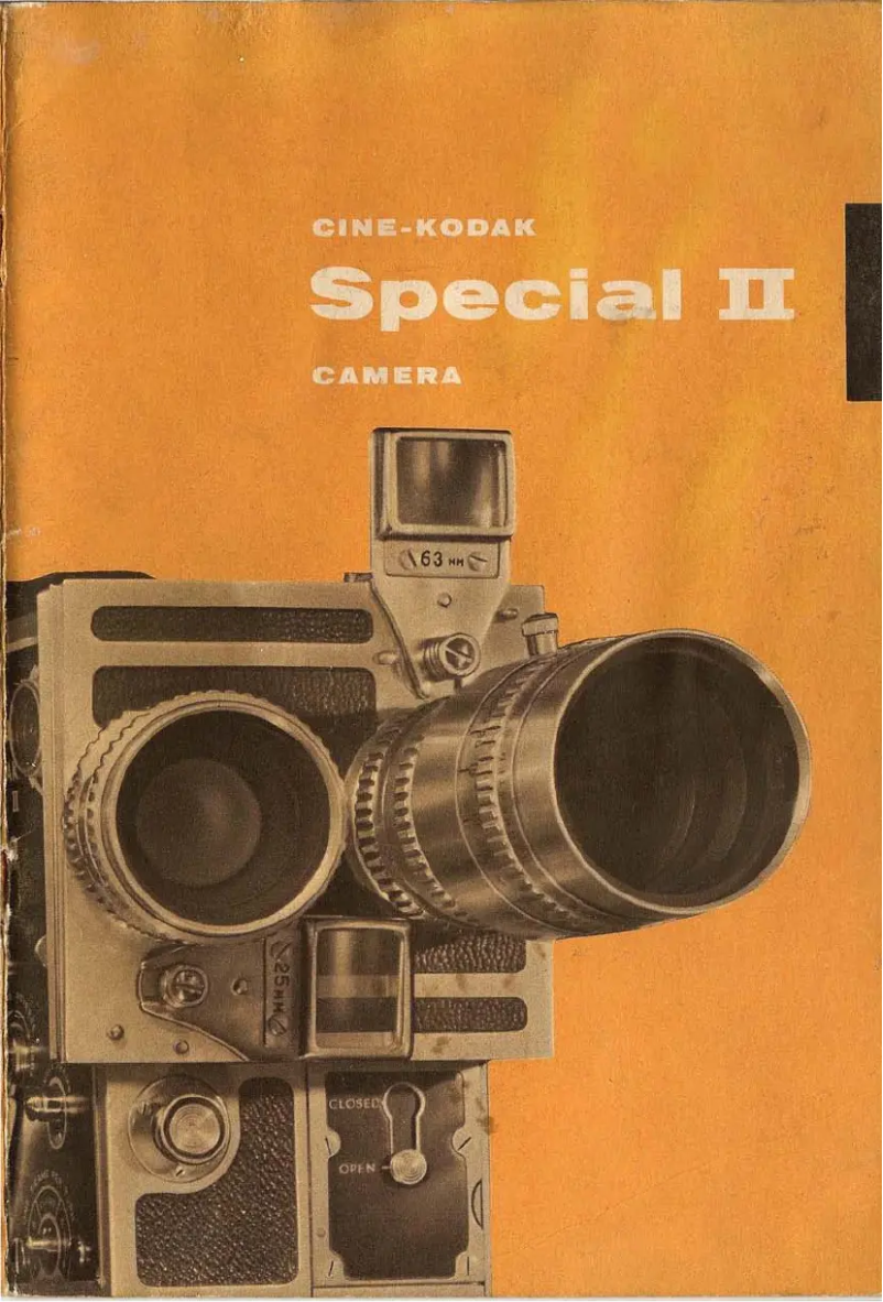 Page n°1 - Manuel utilisateur Kodak Cine Special II
