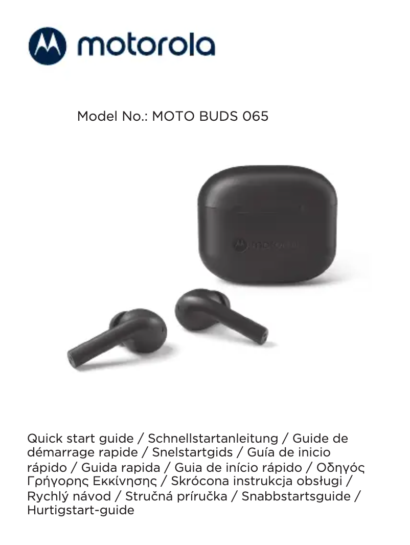 Page 1 de la notice Manuel utilisateur Motorola Moto Buds 135