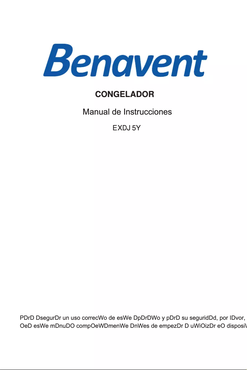 Page n°1 - Manuel utilisateur Benavent CVBH3W