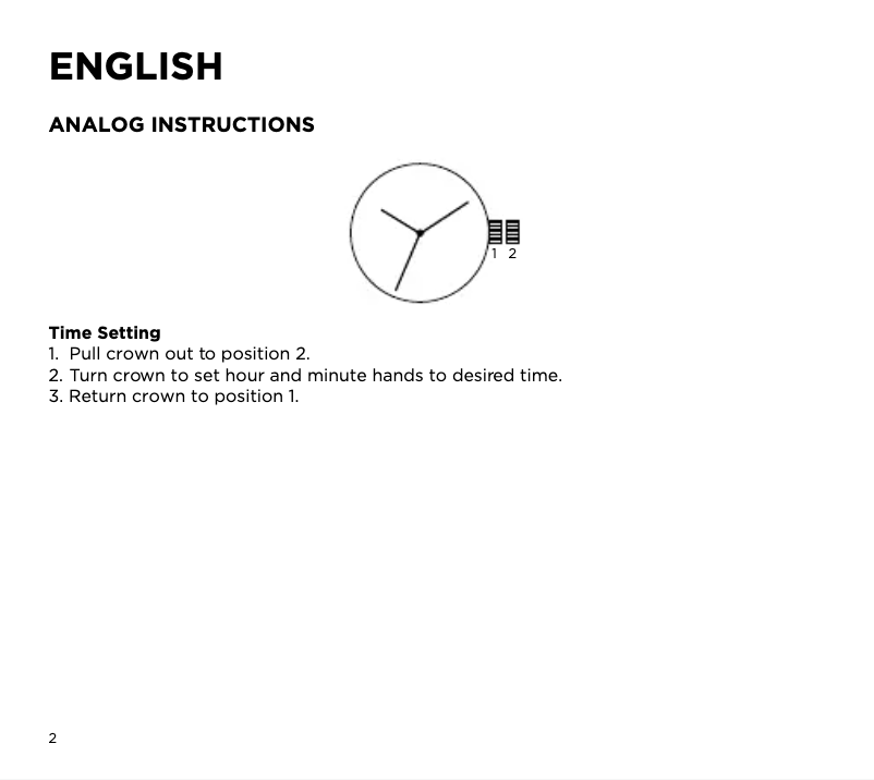 Page 1 de la notice Manuel utilisateur Armani Exchange AX1335