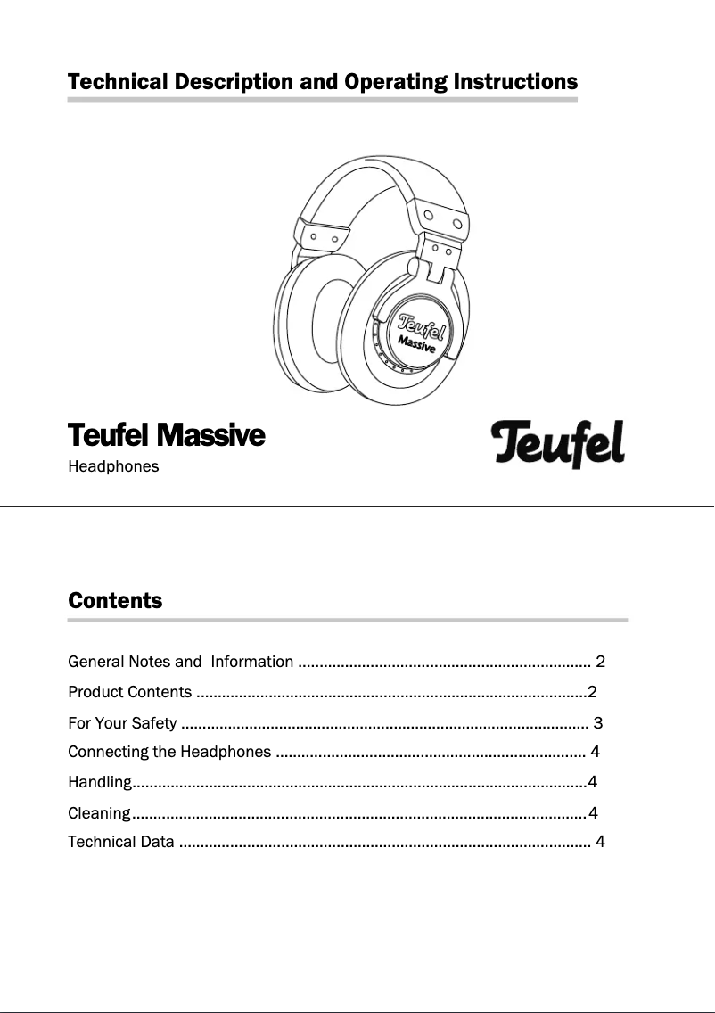 First page image of the manual for Massive