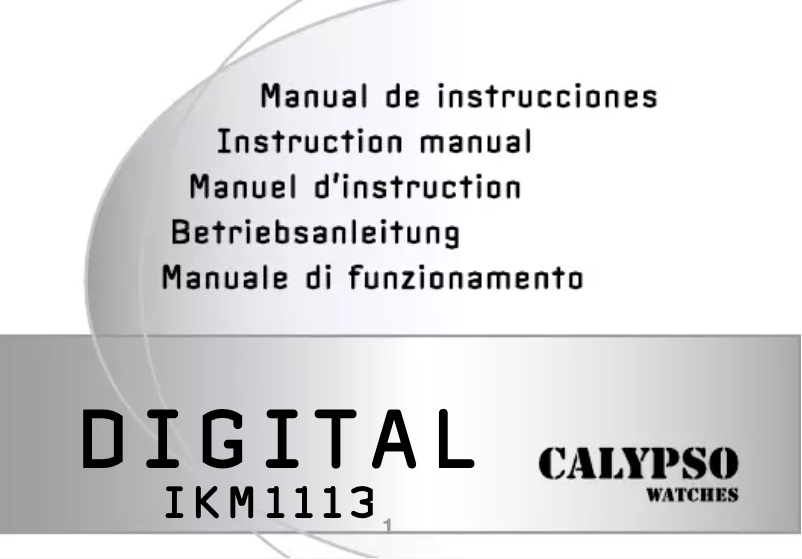 Page n°1 - Manuel utilisateur Calypso K5684