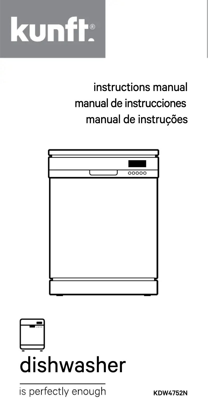 Page 1 de la notice Manuel utilisateur Kunft KDW4752N