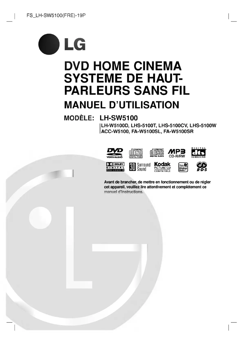 Página 1 del manual Manual de usuario LG LH-W5100D
