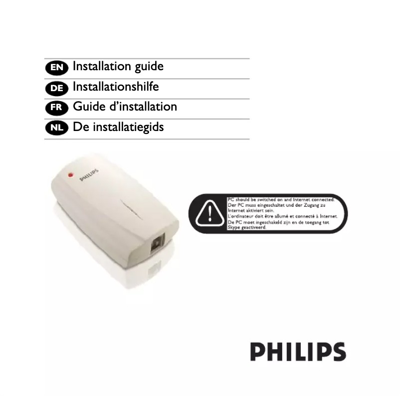Page n°1 - Guide de démarrage rapide Philips VOIP 121