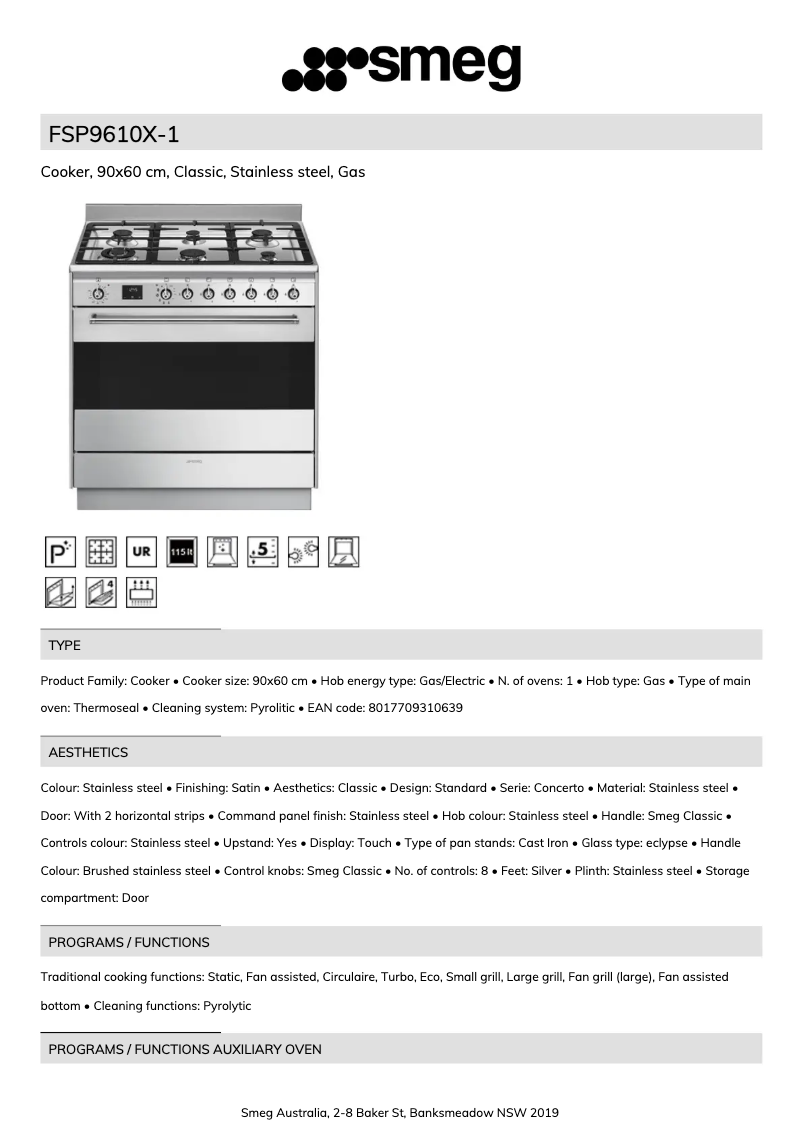 Image de la première page du manuel de l'appareil FSP9610X1