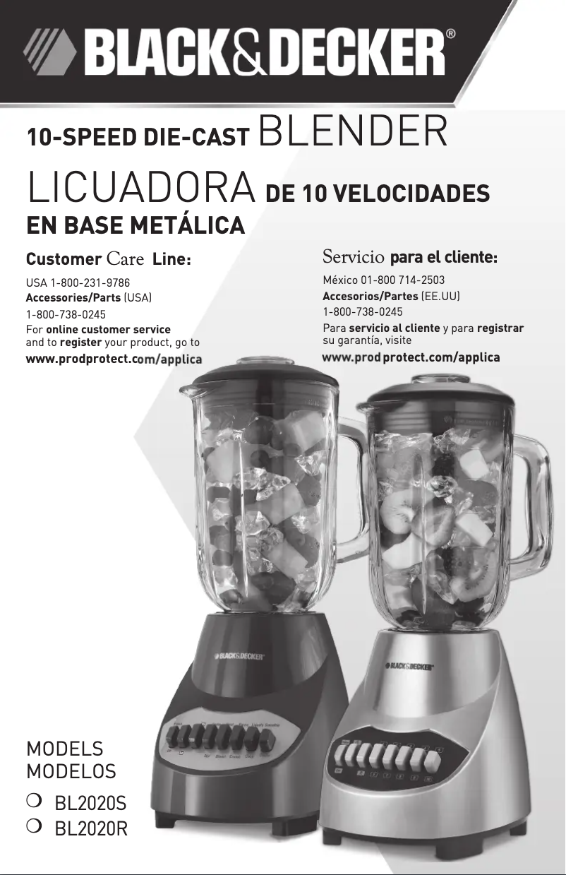 Image de la première page du manuel de l'appareil BL2020