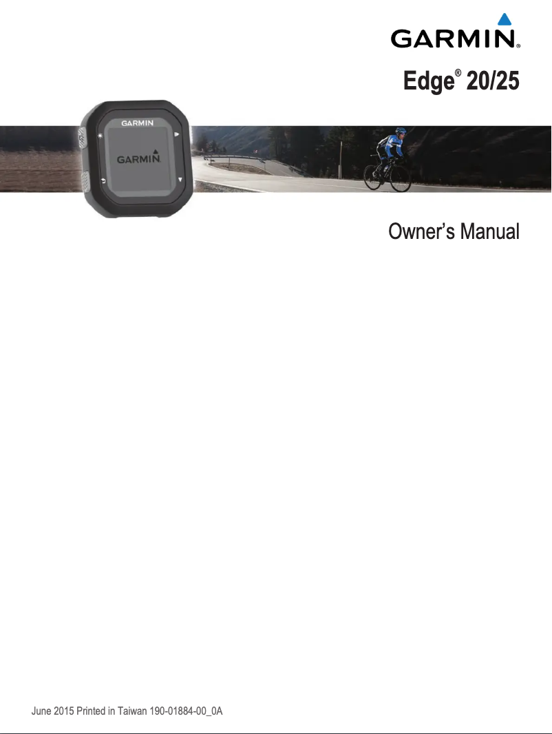 Página 1 del manual Manual de usuario Garmin Edge 20