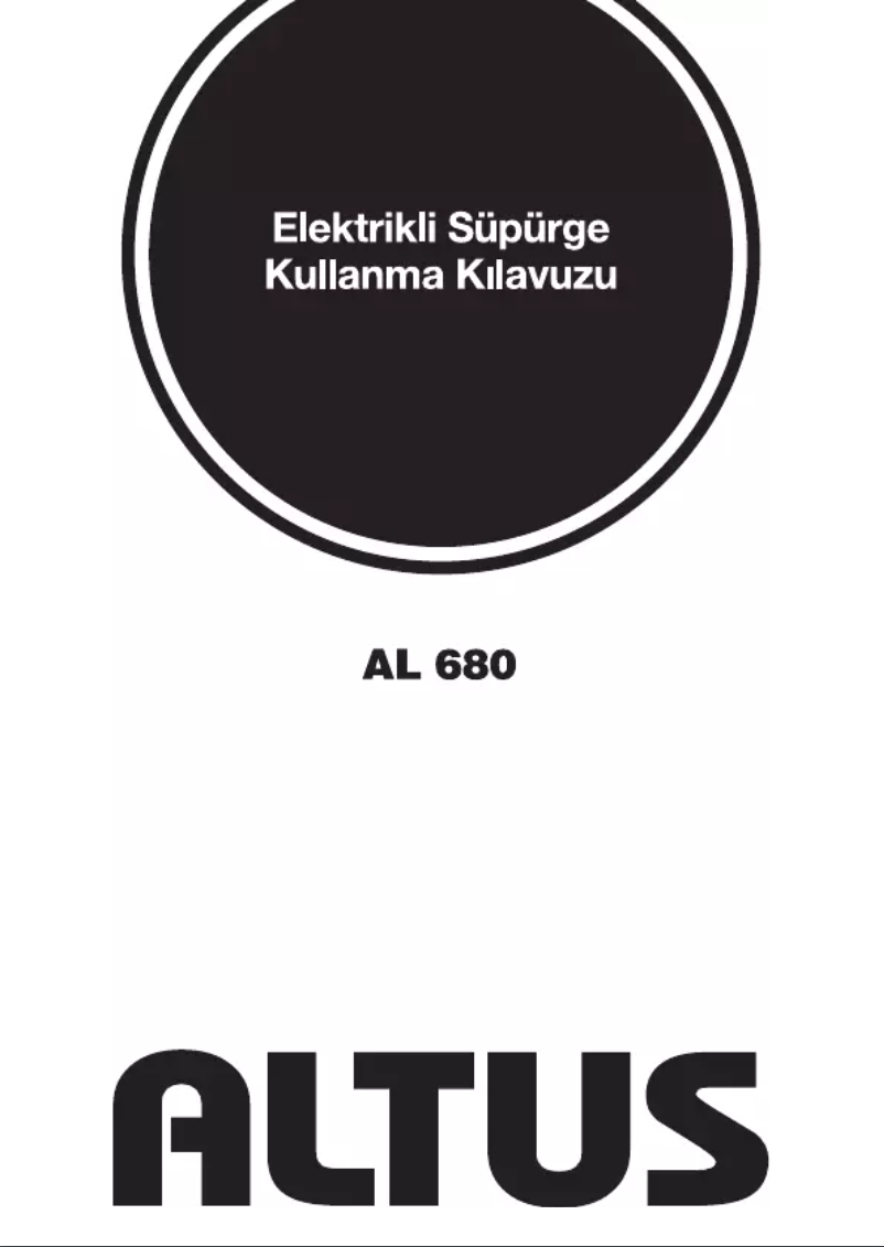 Page n°1 - Manuel utilisateur Altus AL 680