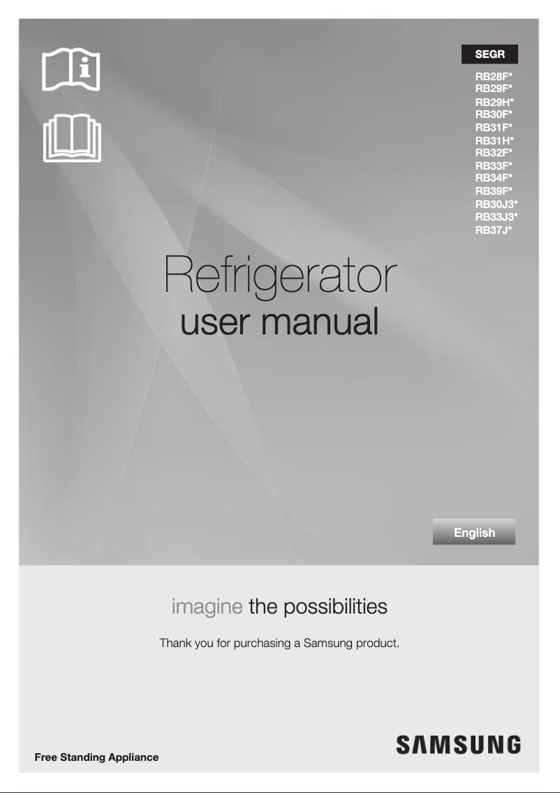 Image de la première page du manuel de l'appareil RB29FSRNDSA/ES