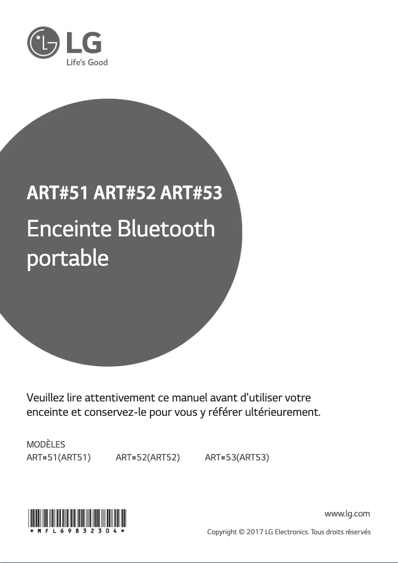 Image de la première page du manuel de l'appareil ART51