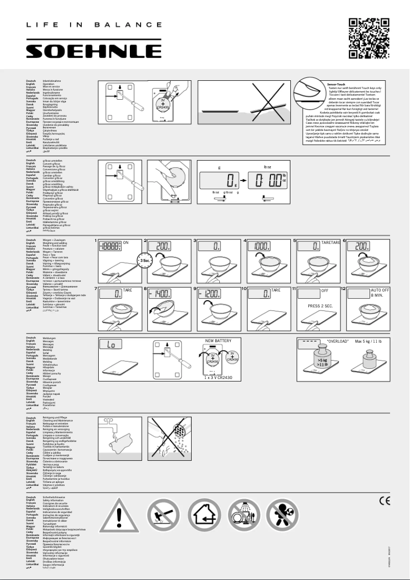 Page 1 de la notice Manuel utilisateur Soehnle Page Comfort 300 61504