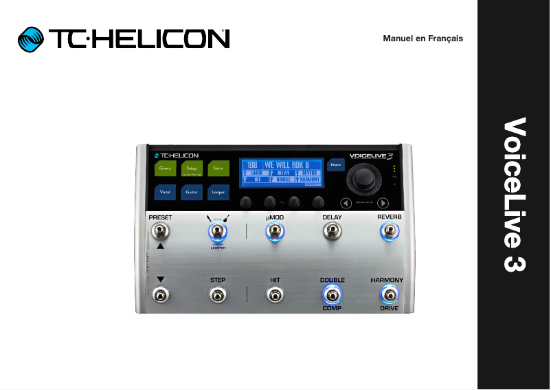 Page 1 de la notice Manuel utilisateur TC Helicon Voicelive 3