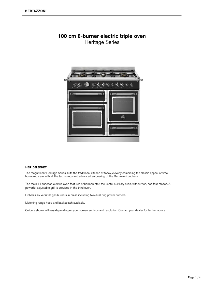 Image de la première page du manuel de l'appareil HER106L3ENET