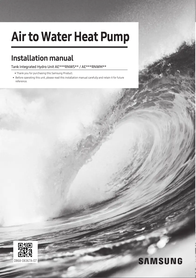 Página 1 del manual Guía de instalación Samsung AE200CNWMEG