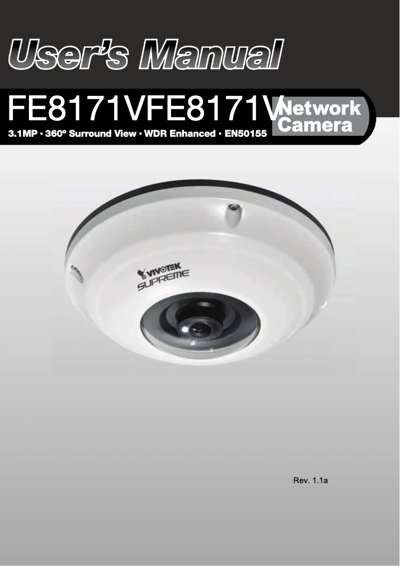 Page 1 de la notice Manuel utilisateur Vivotek FE8171V