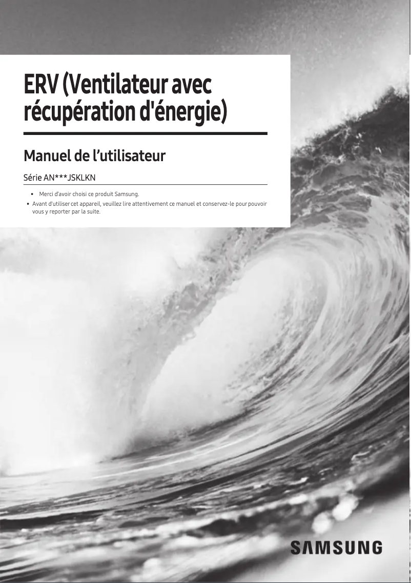 Image de la première page du manuel de l'appareil AN035JSKLKN