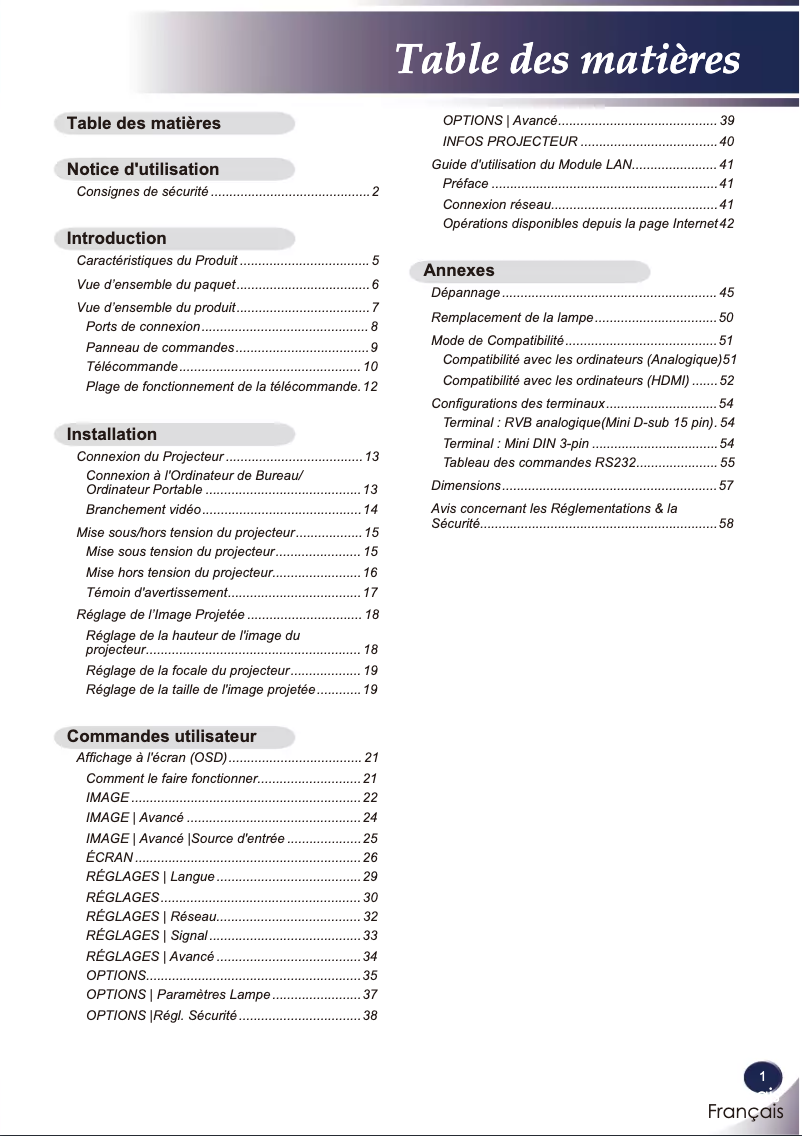 Page n°1 - Manuel utilisateur LG BW286
