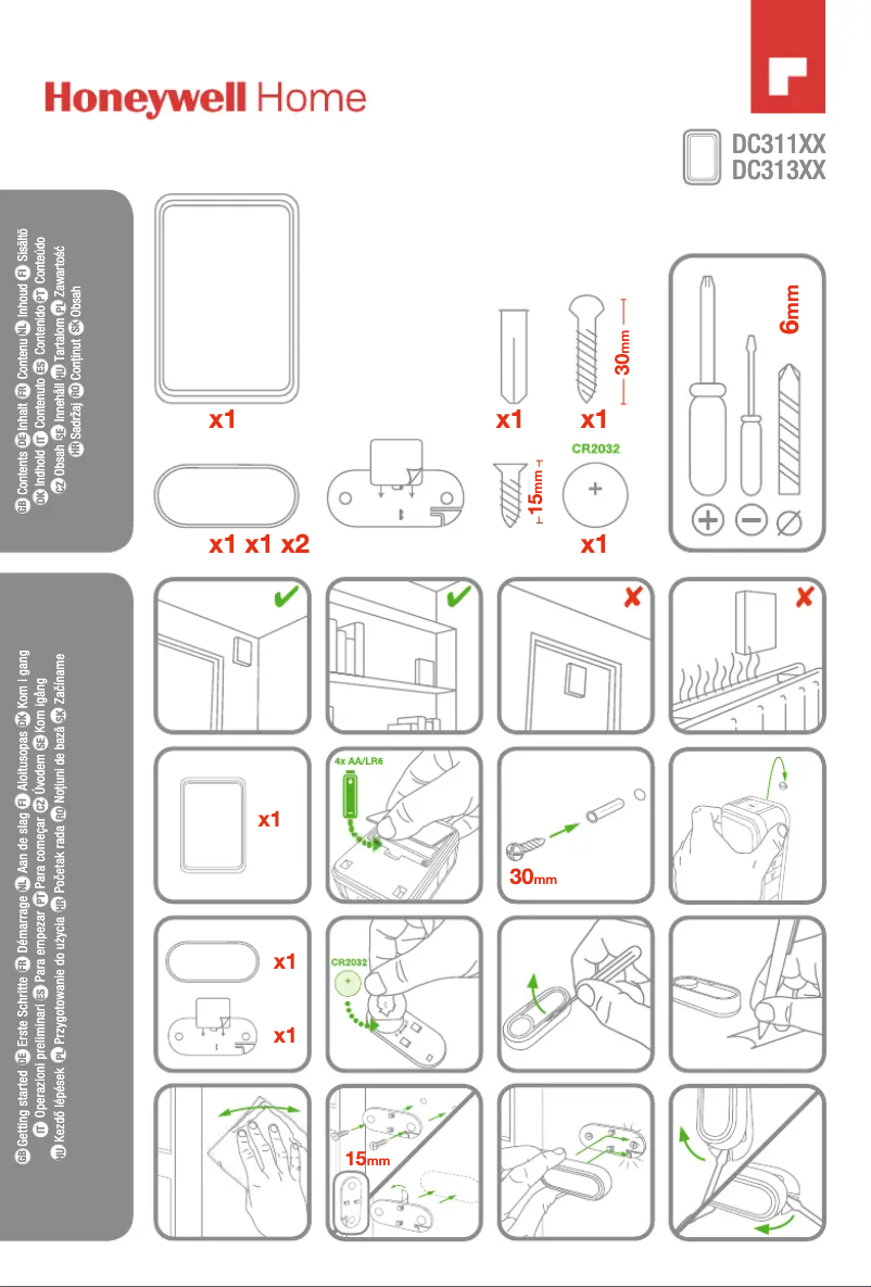 Page 1 de la notice Manuel utilisateur Honeywell DC313SFB