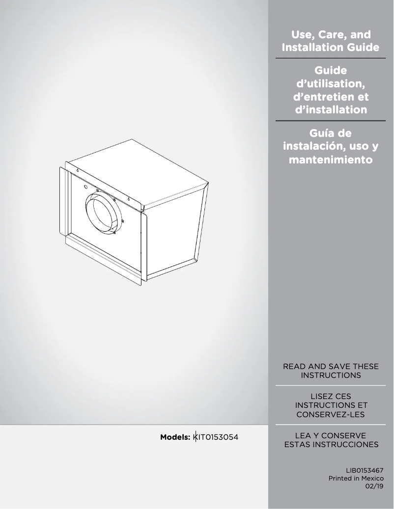 Page n°1 - Guide d'installation Elica Cervinia ECV630S3