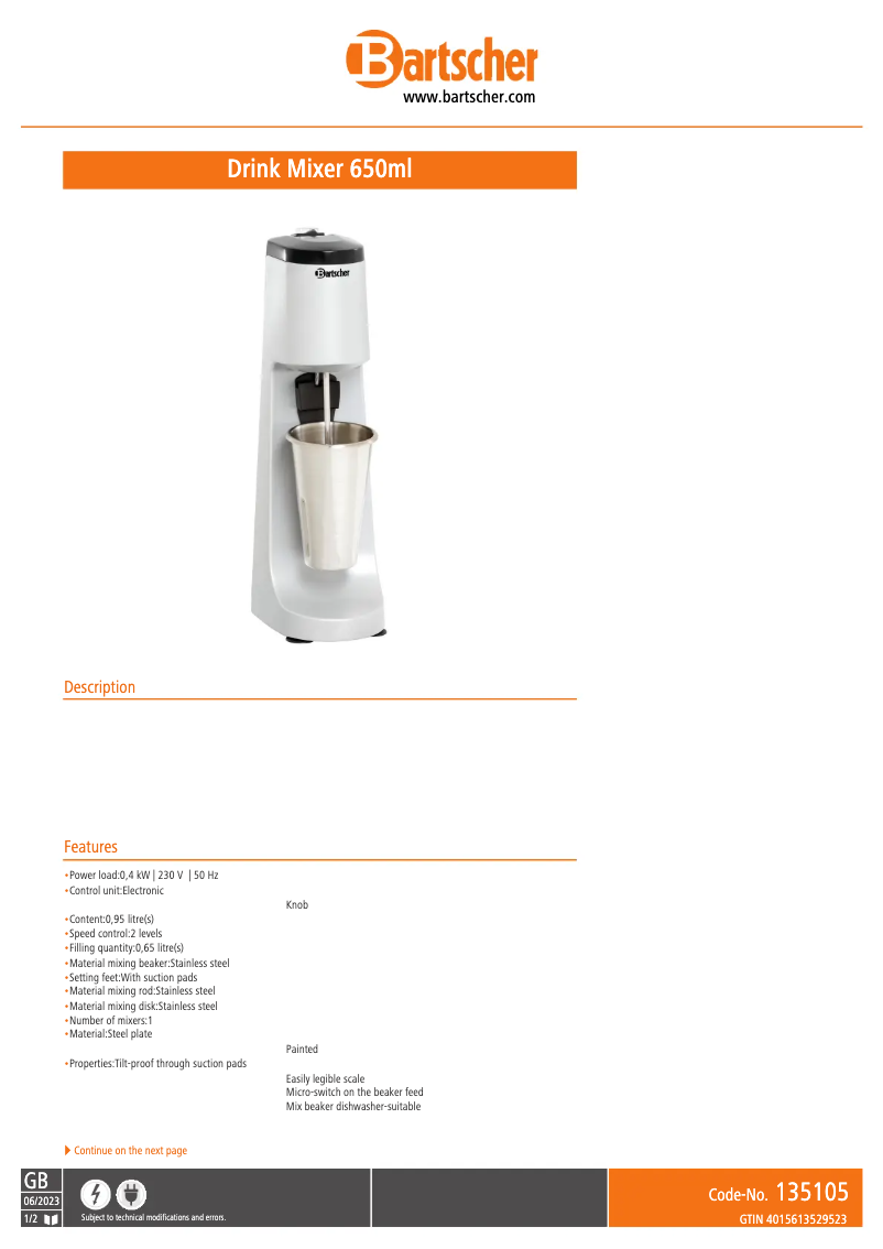 Image de la première page du manuel de l'appareil 135105