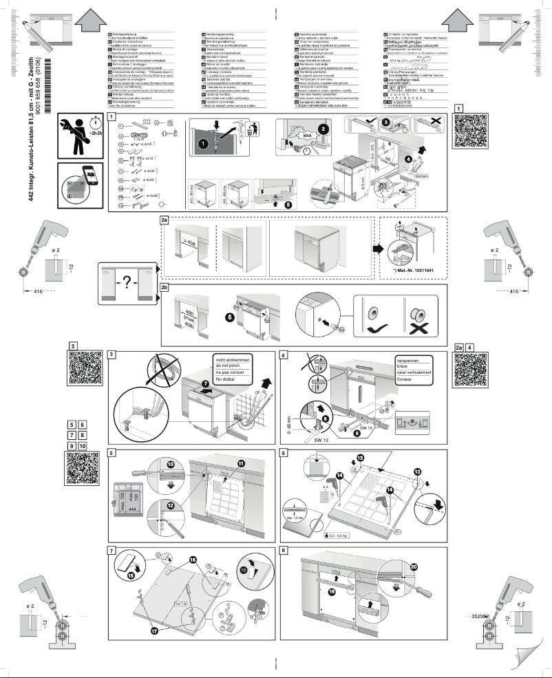 Page n°1 - Instructions / montage Siemens SR55YS05ME