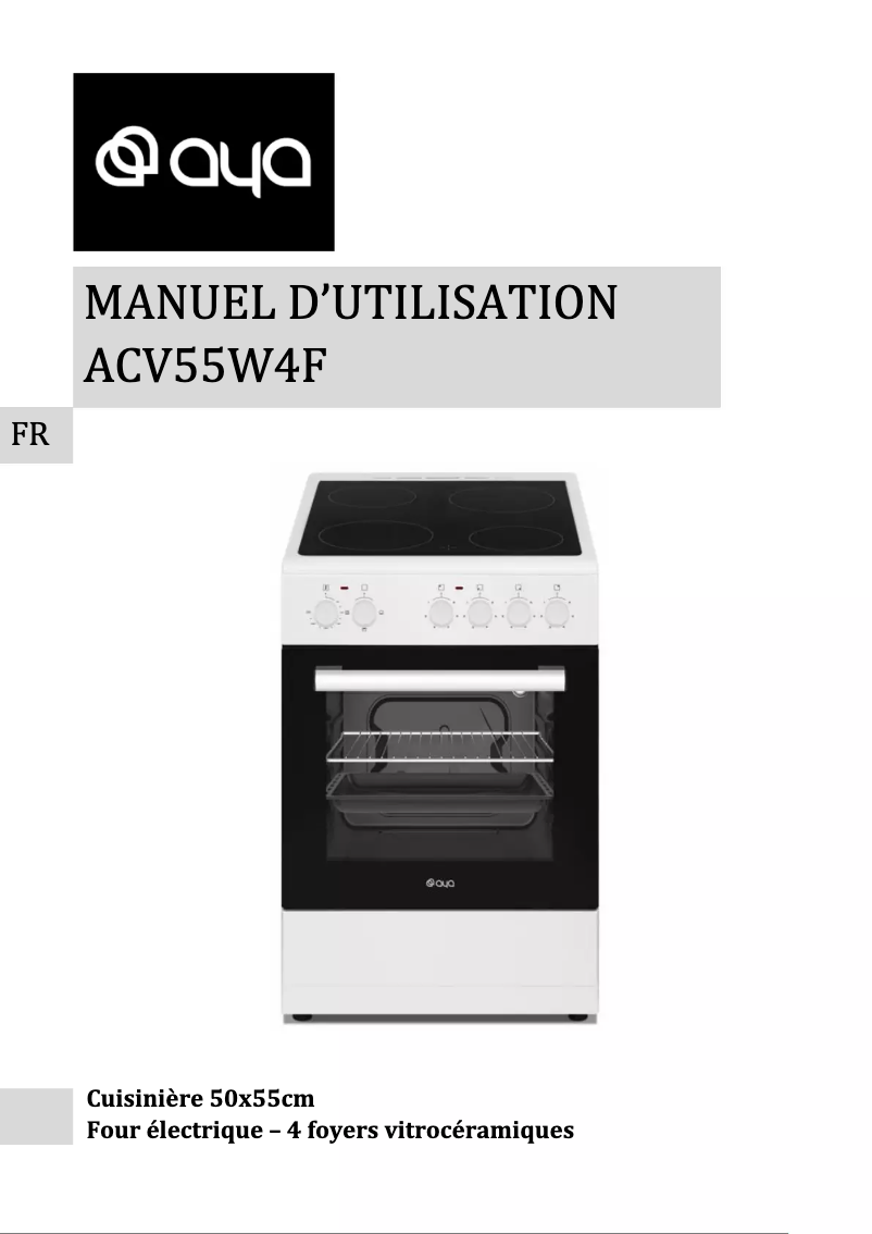 Image de la première page du manuel de l'appareil ACV55W4F