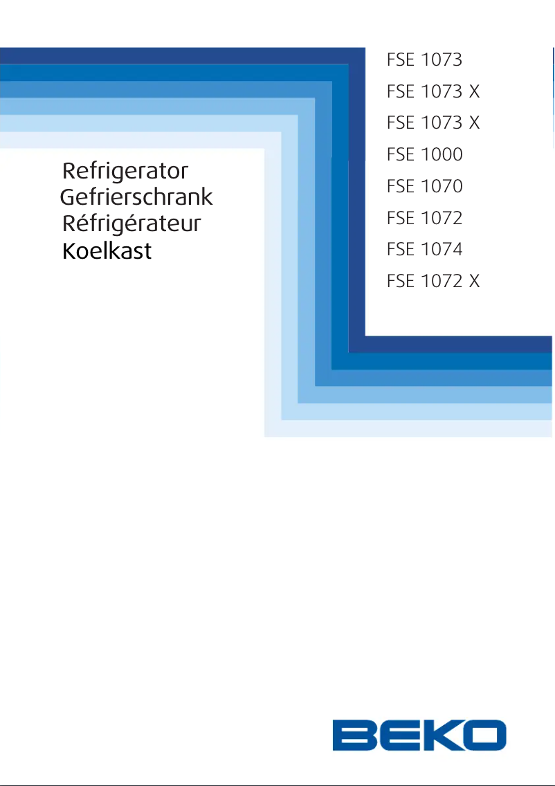 Page 1 de la notice Manuel utilisateur Beko FNE1073N
