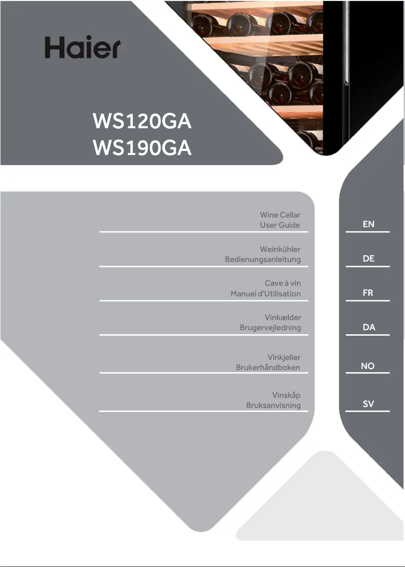 Page n°1 - Manuel utilisateur Haier WS120GA