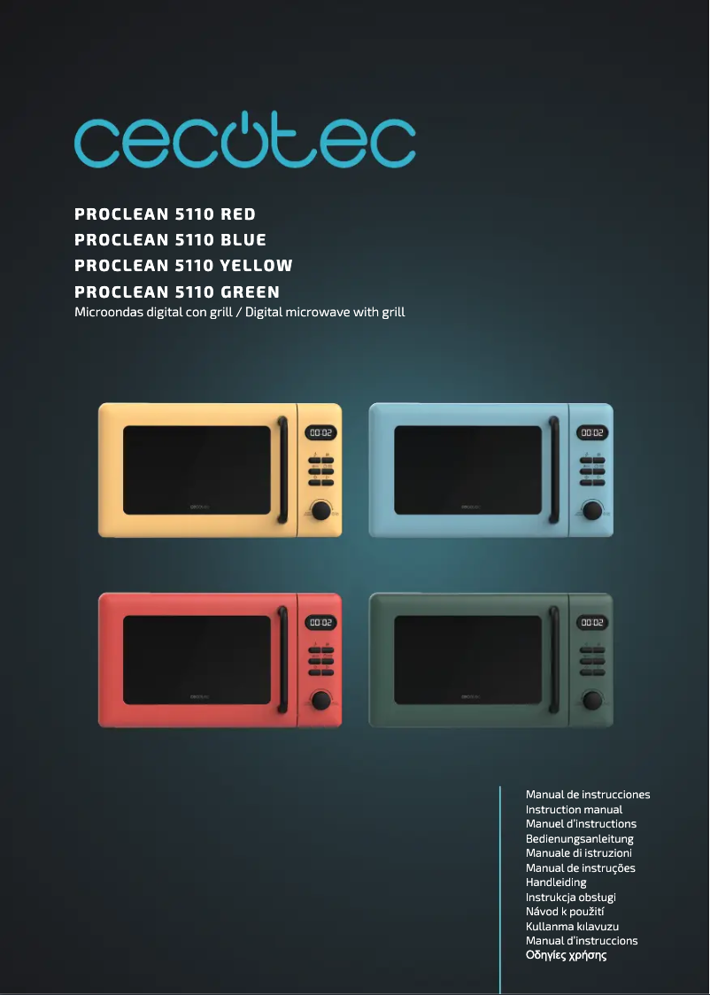 Page 1 de la notice Manuel utilisateur Cecotec ProClean 5110 Inox