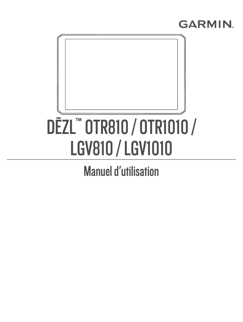 Image de la première page du manuel de l'appareil dēzl OTR1010