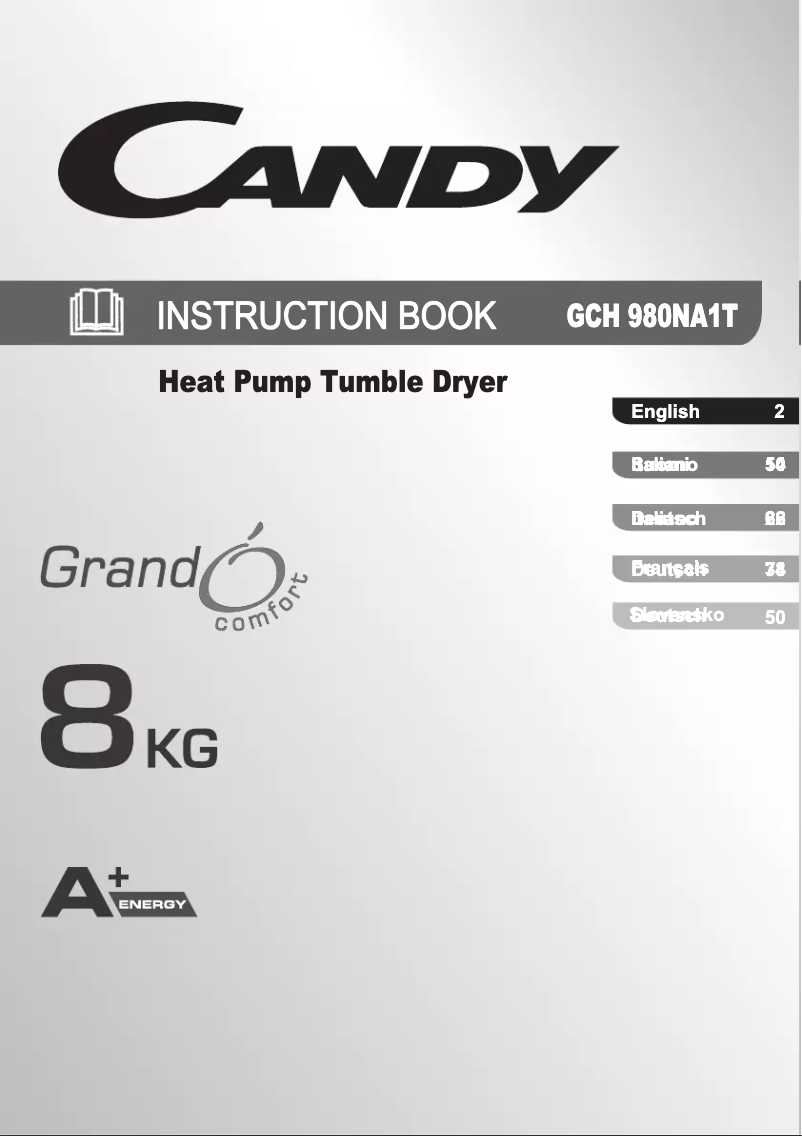 Image de la première page du manuel de l'appareil GrandO GCH 980 NA1T