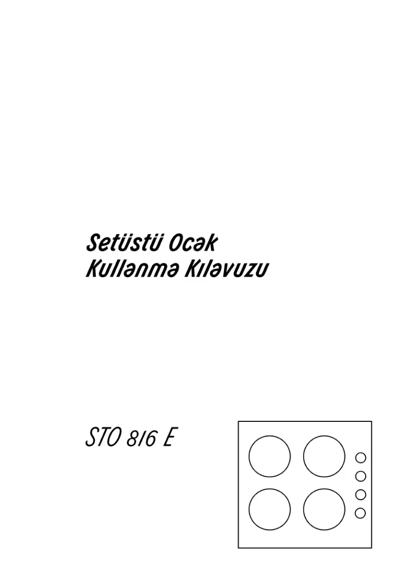 Page 1 de la notice Manuel utilisateur Arçelik STO 816 E