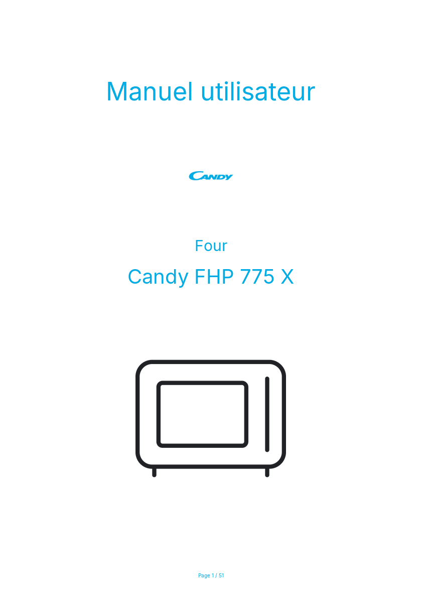 Image de la première page du manuel de l'appareil FHP 775 X