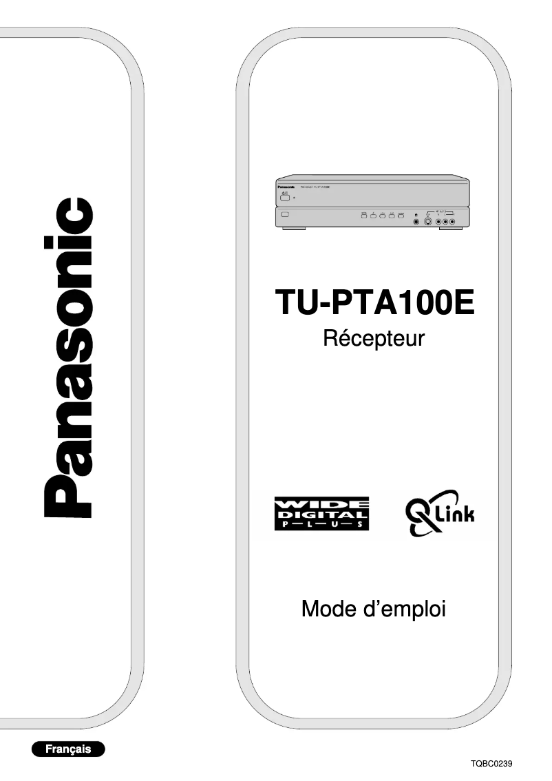 Page 1 de la notice Manuel utilisateur Panasonic TU-PTA100ES