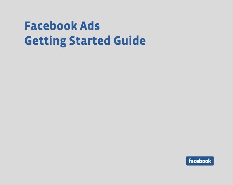 Page n°1 - Manuel utilisateur Facebook Ads