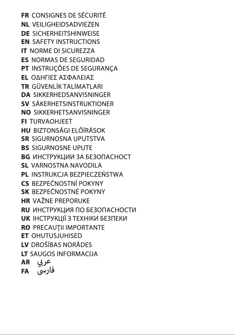 Page 1 de la notice Instructions de sécurité Tefal Steam N' Light VC3008