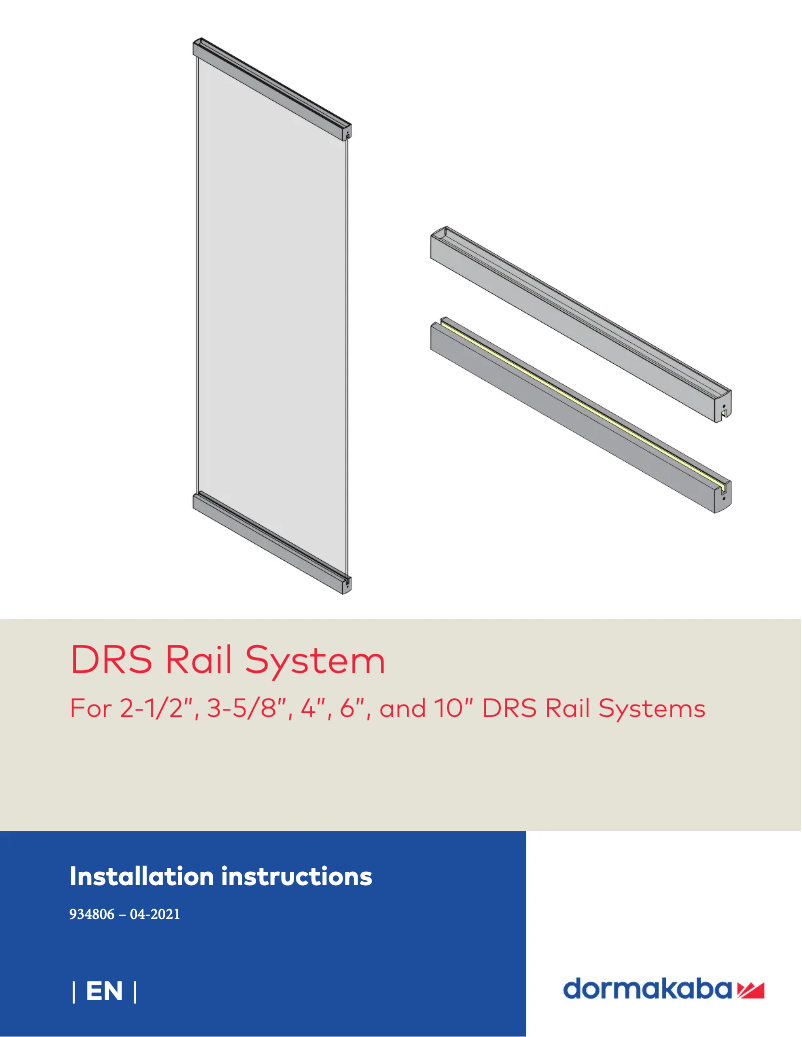Page 1 de la notice Manuel utilisateur Dormakaba DRS