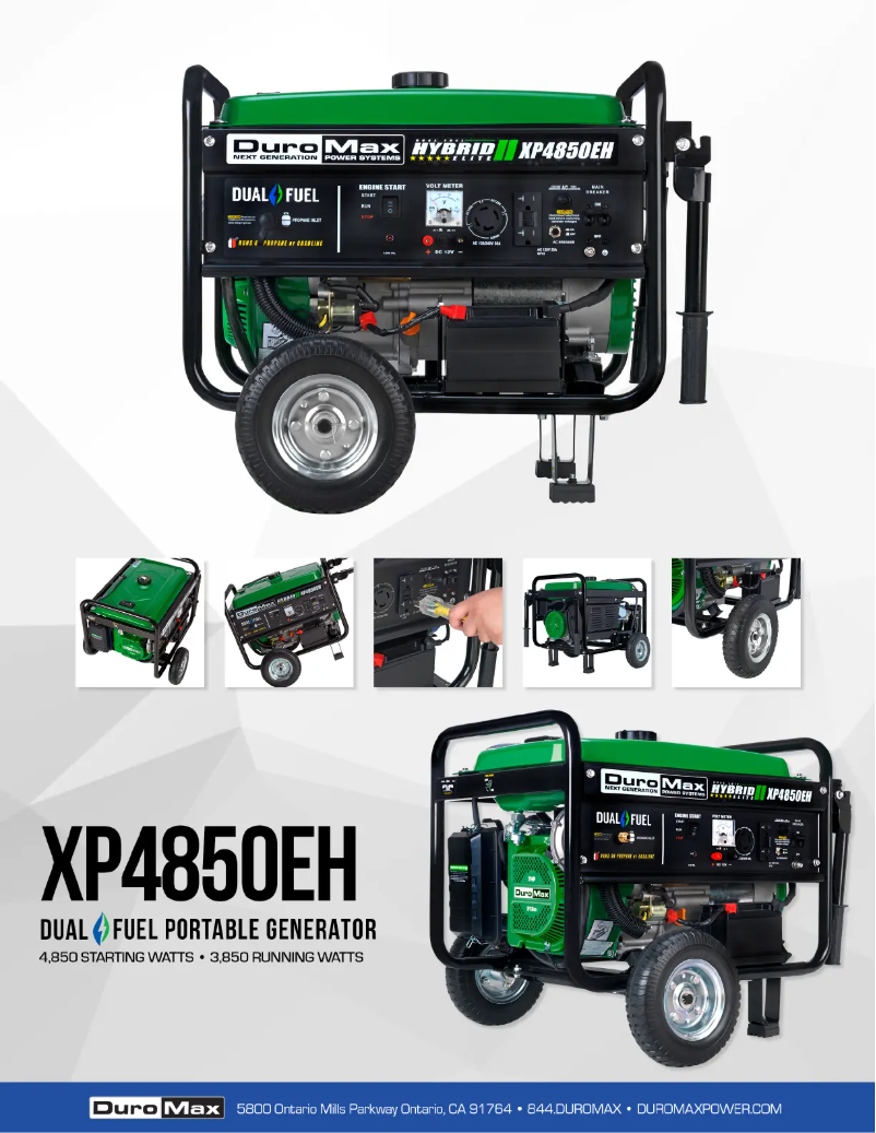 Page n°1 - Fiche technique DuroMax XP4850EH