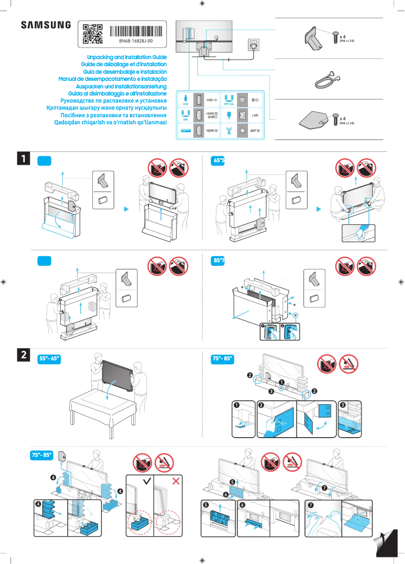 Page 1 de la notice Manuel utilisateur Samsung QE65QN85CAU
