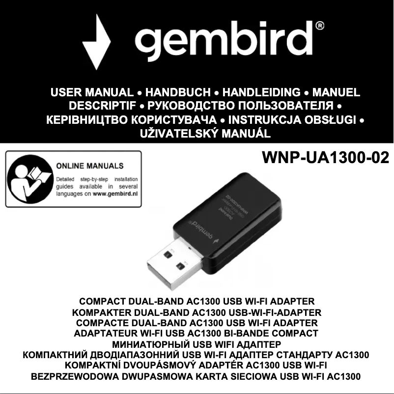 Image de la première page du manuel de l'appareil WNP-UA1300-02