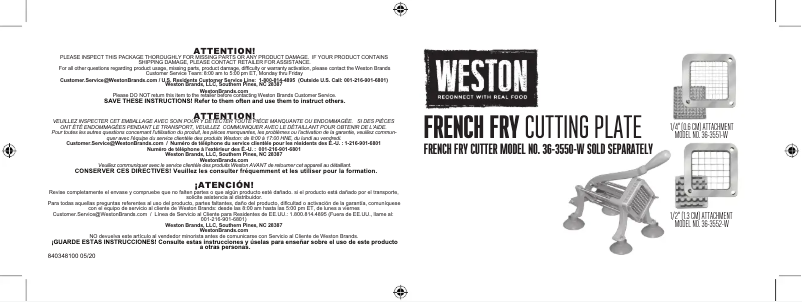 Page n°1 - Manuel utilisateur Weston 36-3553-W