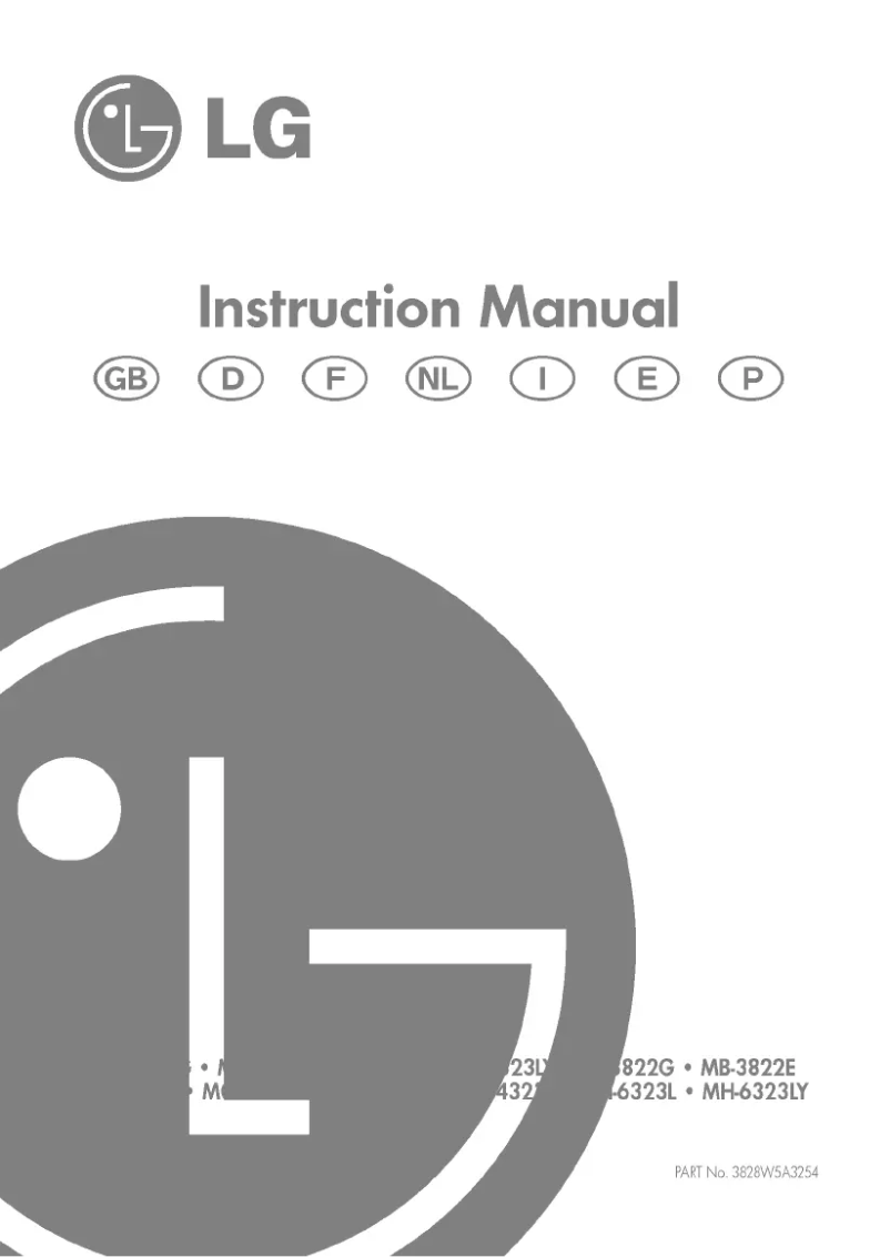 Page n°1 - Manuel utilisateur LG MH-6323L
