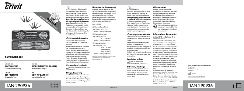 Page n°1 - Manuel utilisateur Crivit IAN 321904