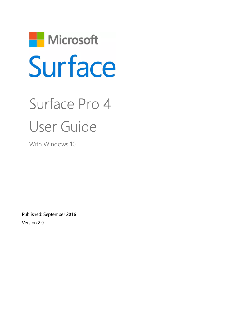 Page n°1 - Manuel utilisateur Microsoft Surface Pro 6