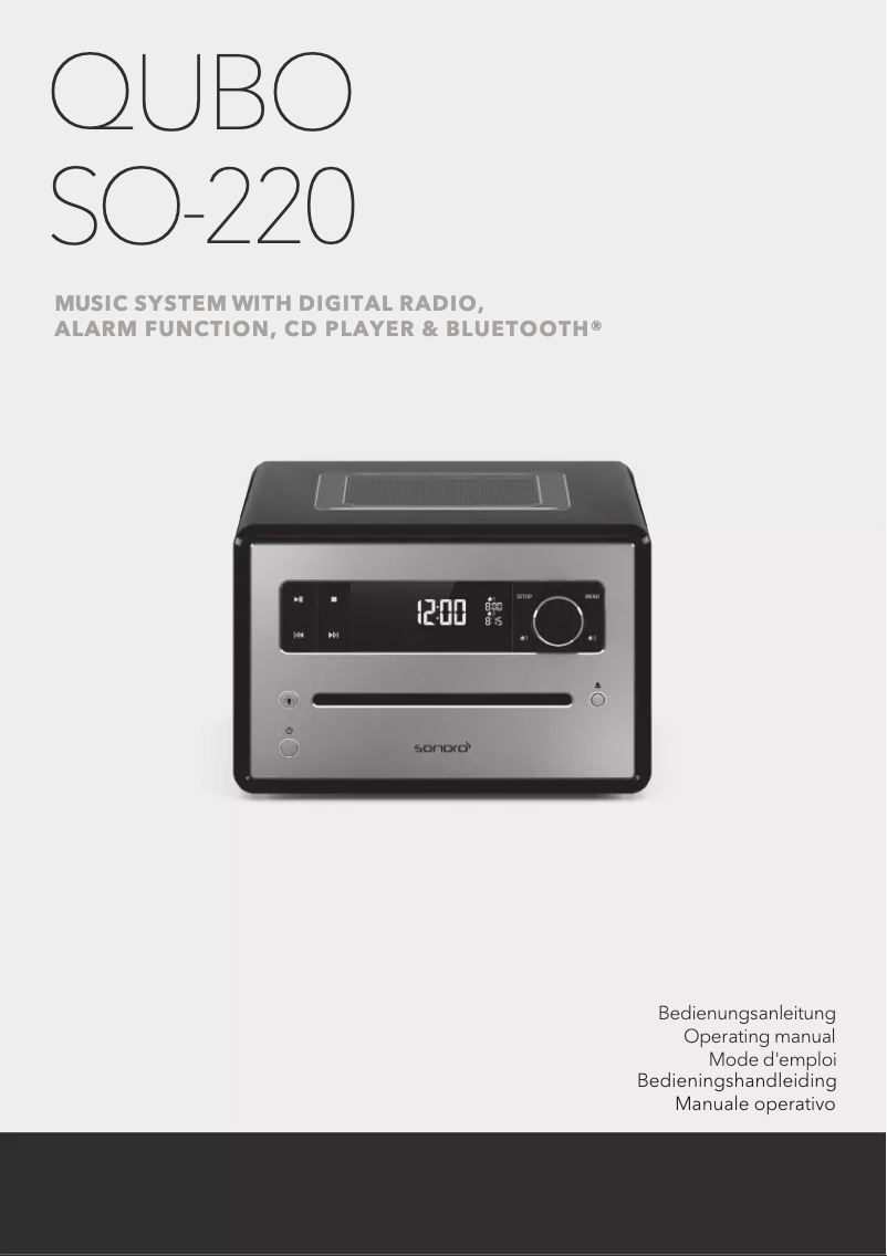 Página 1 del manual Manual de usuario Sonoro Qubo