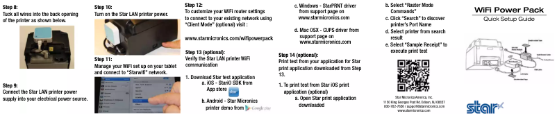Página 1 del manual Manual de usuario Star Micronics WIFI Power Pack