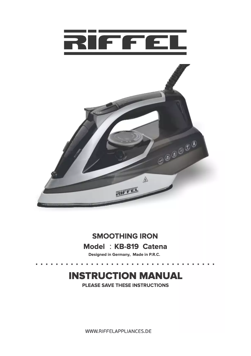 Page n°1 - Manuel utilisateur Riffel KB-819D